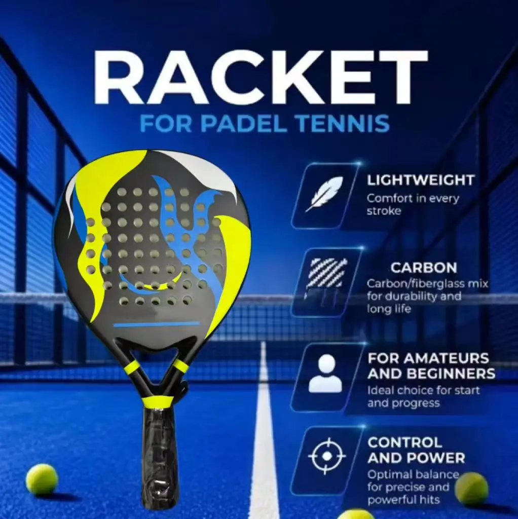 2026 Top Ranking Professional Carbon Fiber Raquette De Raquet Raquette Palas De Raket Paletas De Padel Carbon Fiber Padel Racket
