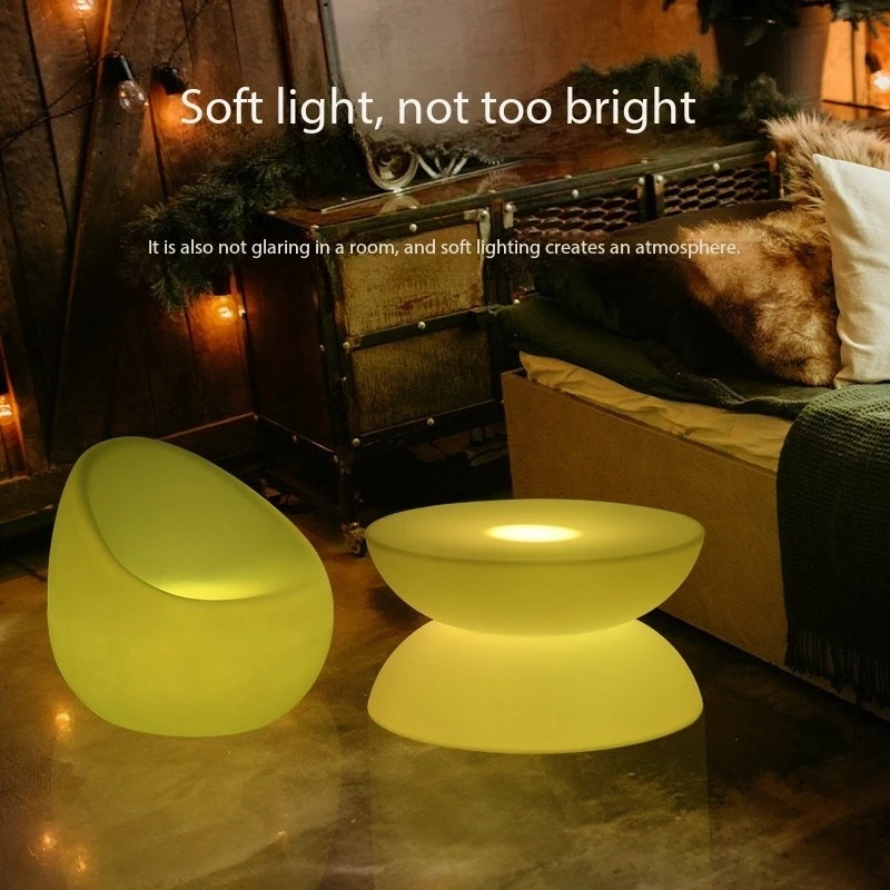 Creative New LED Luminous Spherical Sofa Chair Bar Bar KTV Coffee Table Leisure Indoor and Outdoor Furniture Combination
