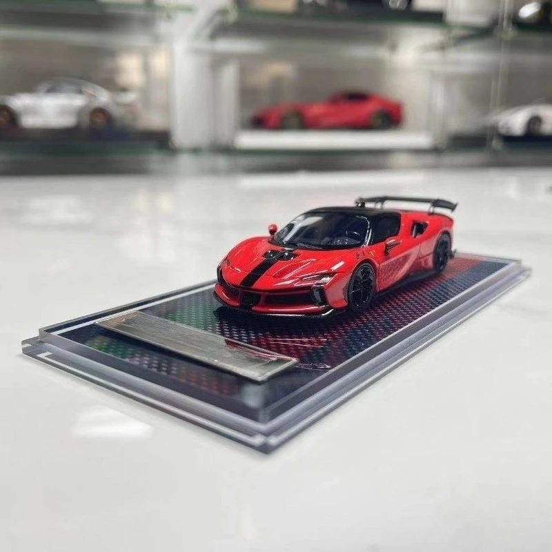 U2 1:64 FOR Ferrari SF90XX Stradale Supercar Limited Edition Resin Car Model Collectible Ornament