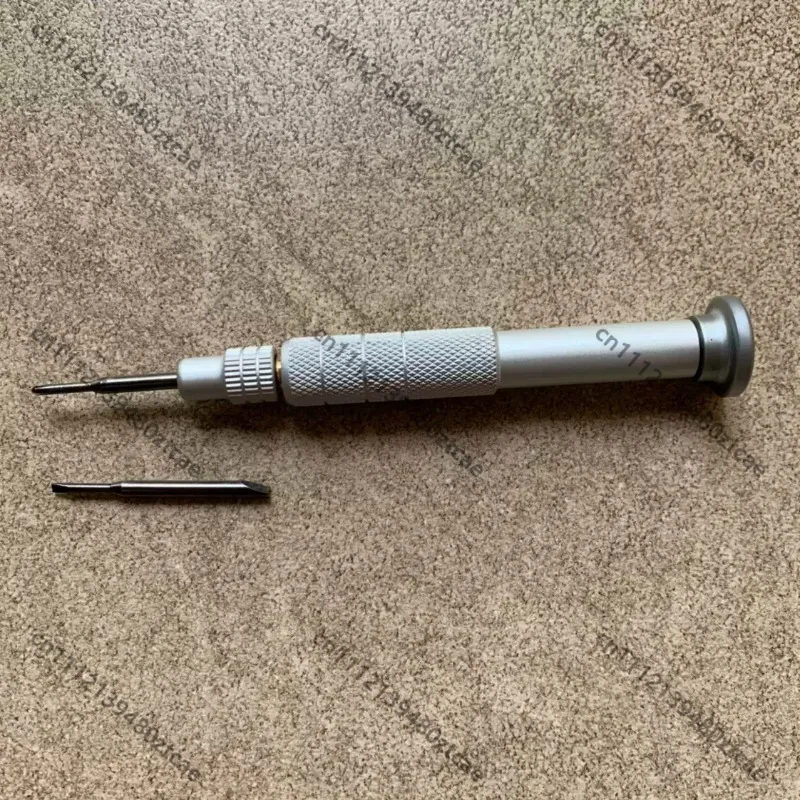 Interchangeable Bit Screwdriver With Aluminum Grip Phillips Flat‑Head Dual‑Use Tool For Eyeglass Frame Disassembly Adjustment