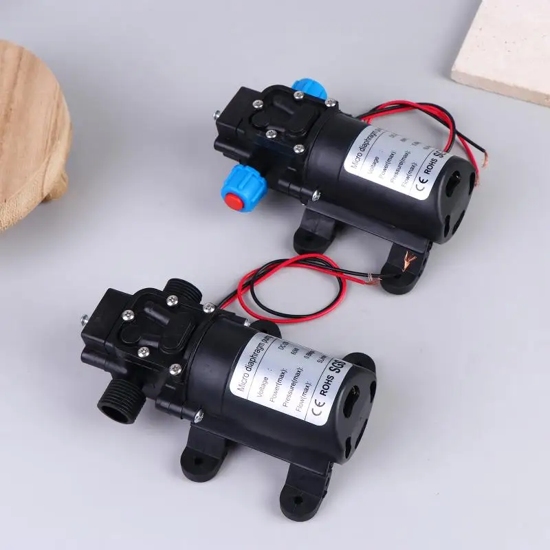 

Миниатюрный электрический диафрагменный насос 120PSI 60W 5L/Min, высоконапорный, 12В постоянного тока, самовсасывающий, для воды, стиральных машин, распыления