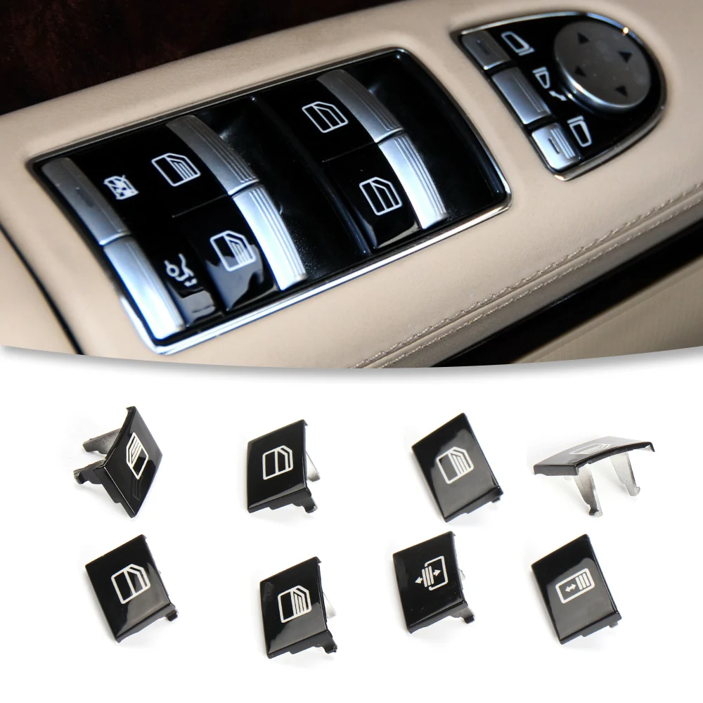 

2218205151 Vehicle Door Glass Control Switch Cap For Mercedes Benz S Class W221 2006-2013 Car Rear Window Switch Button Cover