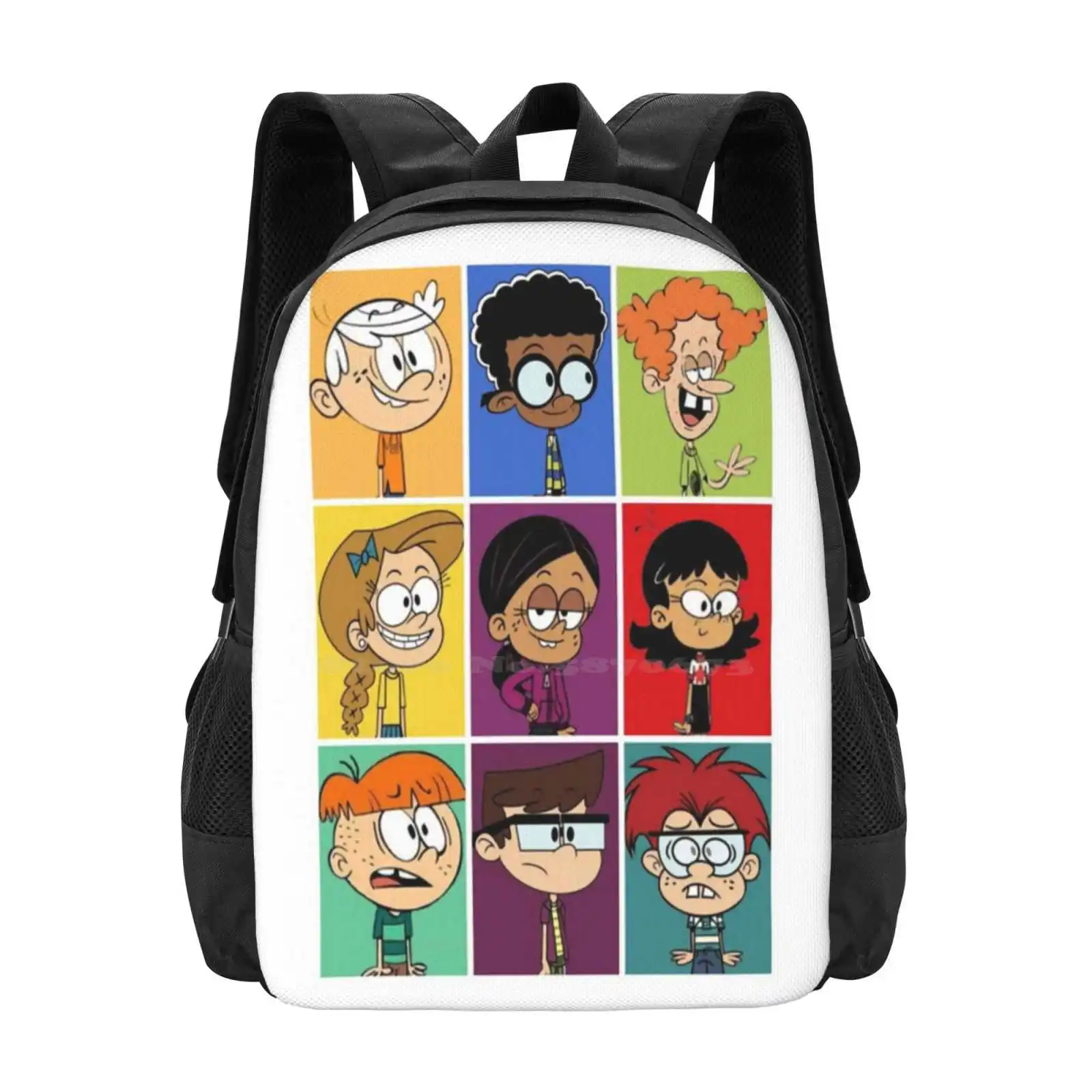 Full Character The House Hot Sale Schoolbag Backpack Fashion Bags Cartoon Lincoln Leni Cute Luna Lisa Lori Luan Lola Lucy Lynn