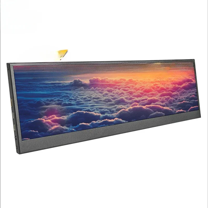 14.1 inch long strip display touch 4K high definition LCD chassis temperature monitoring mini portable secondary screen