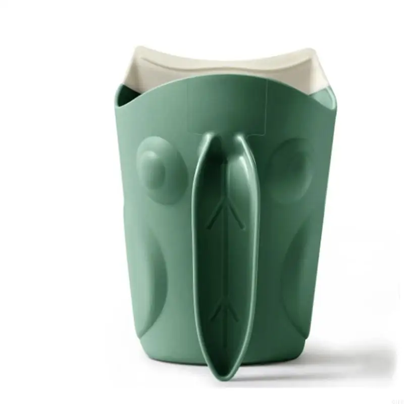 Q1FE 아기를위한 목욕 린스 컵 개구리 모양을위한 귀여운 아기 목욕 컵 헤어 샴푸 린저 유아 목욕 워시 컵 샤워 세척