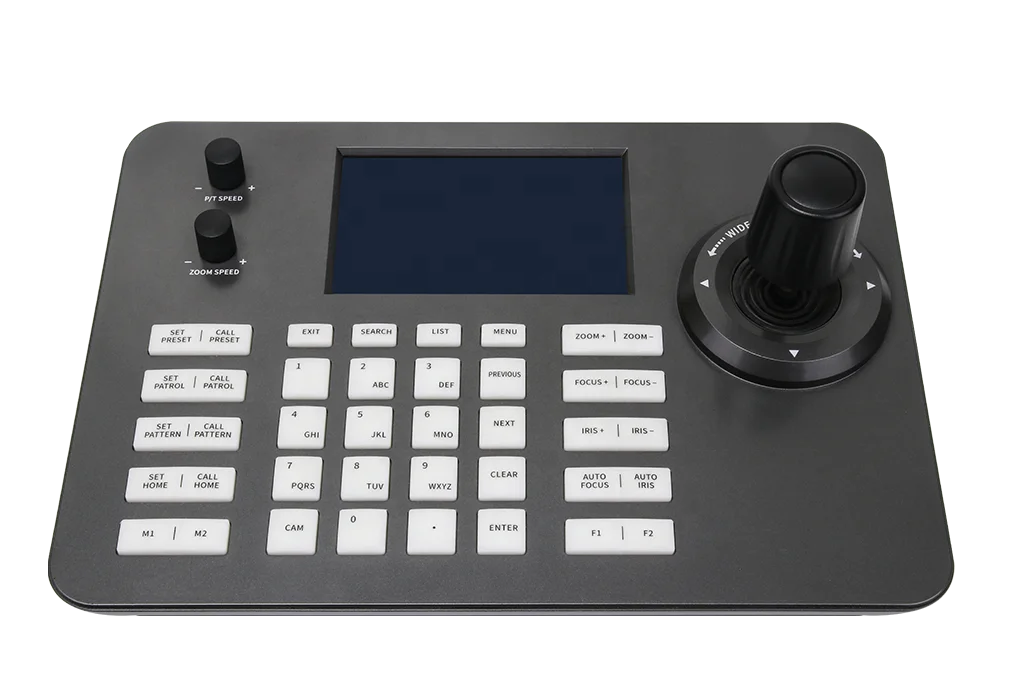 IP PTZ 4 Axis Joysticks Controller Keyboard for Quick Control CCTV PTZ Camera with LCD Display Decoding Function