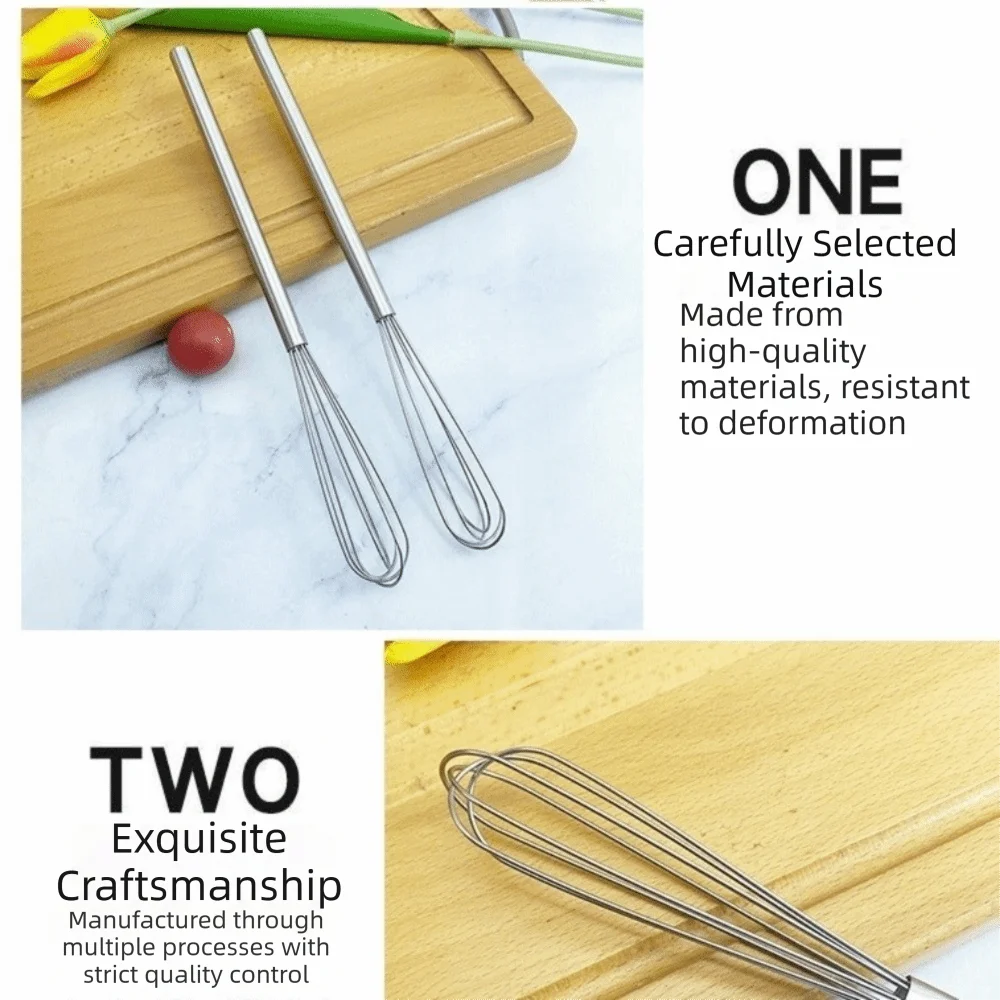 Manual Operation Stainless Steel Wire Whisk Nonstick Wire Portable Egg Beater Handheld Labor-saving Egg Mixer Mixing Tools