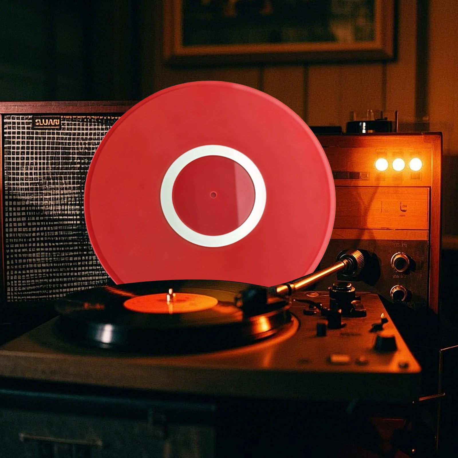 Acrylic Anti Static Slipmat Improves Sound & Performance Turntable Platter Mat for Helps Reduce Noise From Dust