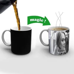 British Pop Singer Adele Adkins Music Star One Piece tazze da caffè e tazza Creative cambia colore tazza da tè tazze da latte in ceramica regali