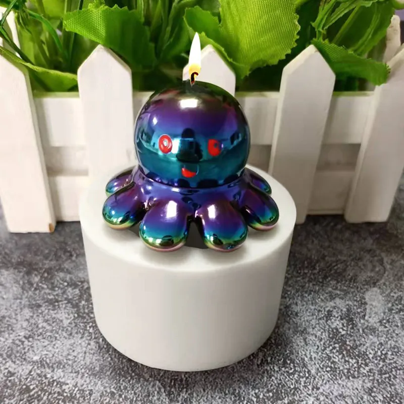 

Octopus Shape Candle Silicone Mold Handmade DIY Making Resin Epoxy Chocolate Cake Aroma Candle Craft Mould Desktop Decoration