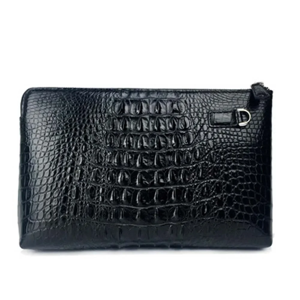 

ousidun new crocodile handbags male Hand bag zipper men clutch bags male crocodile bag