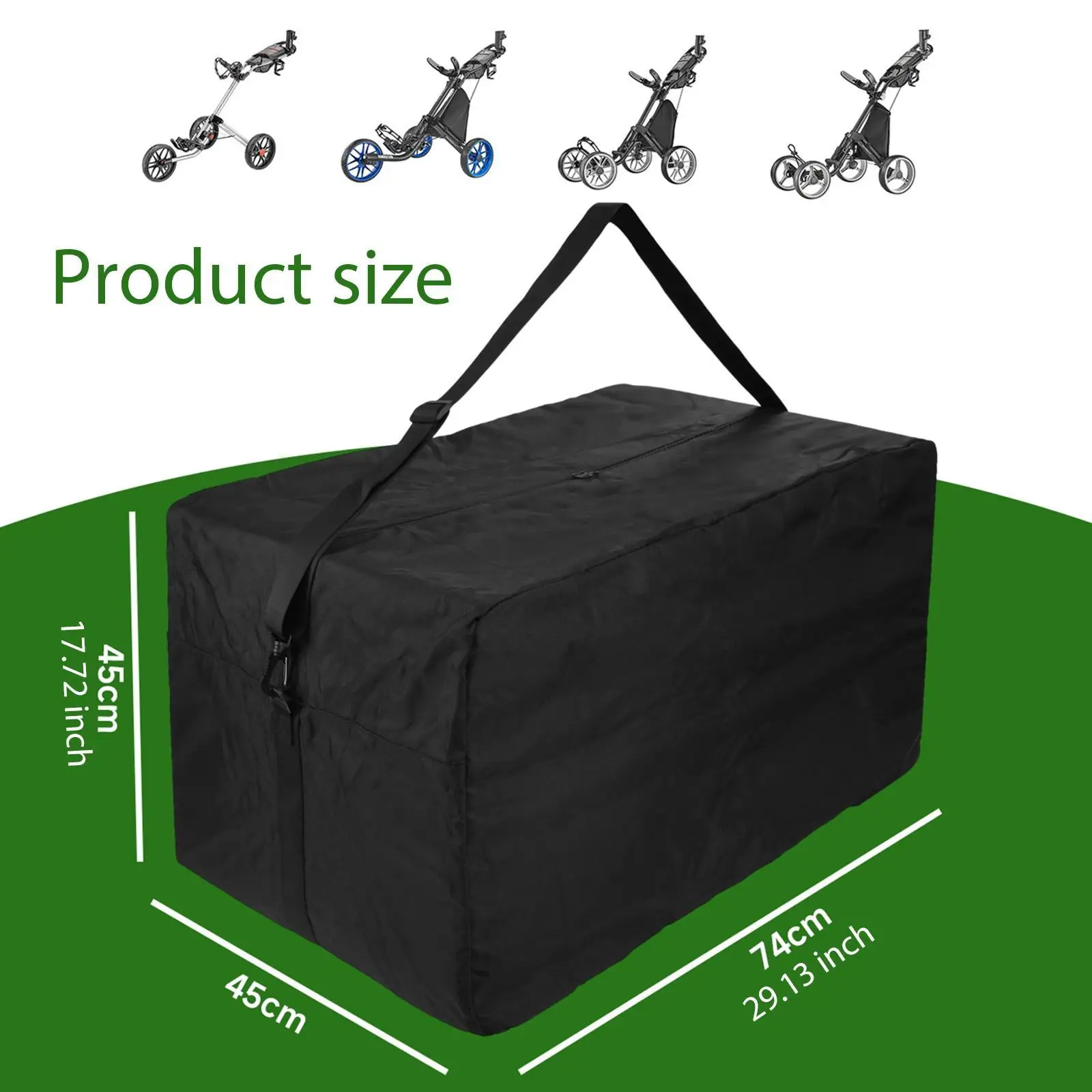 Golf Cart Storage Bag Carrier Sturdy Folding Oxford Cloth Organizer Large Capacity Cover for Travel Use