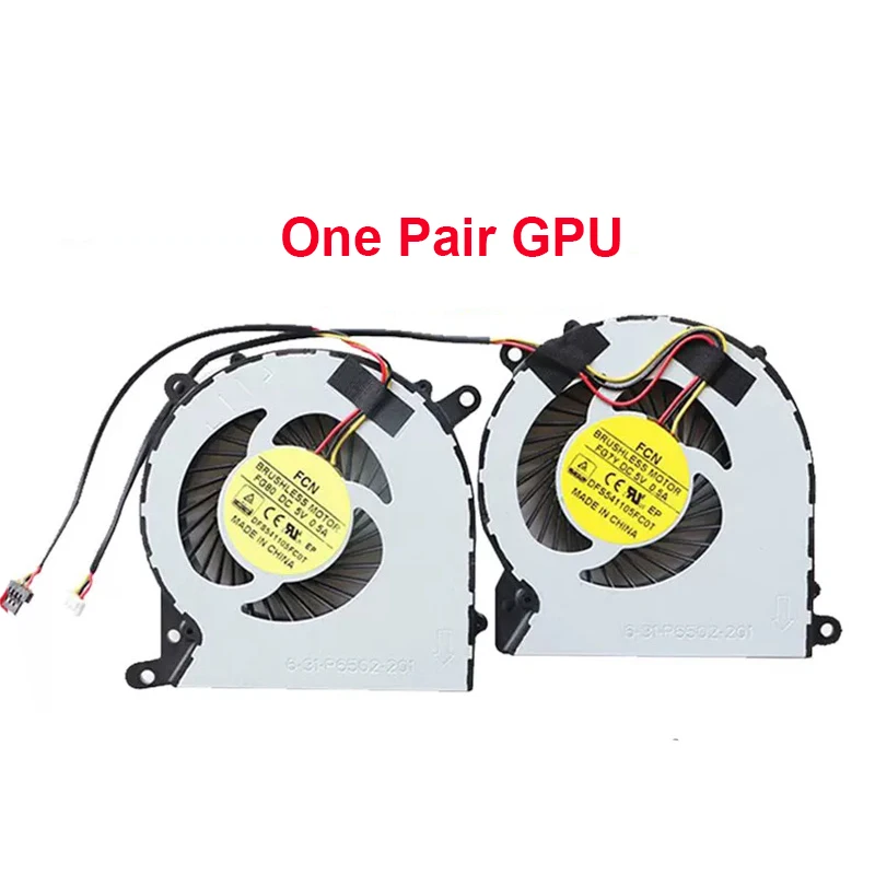 พัดลมทำความเย็นระบายความร้อนแล็ปท็อป CPU GPU ใหม่สำหรับ P650N NP8651 P651SE P650SE /sg