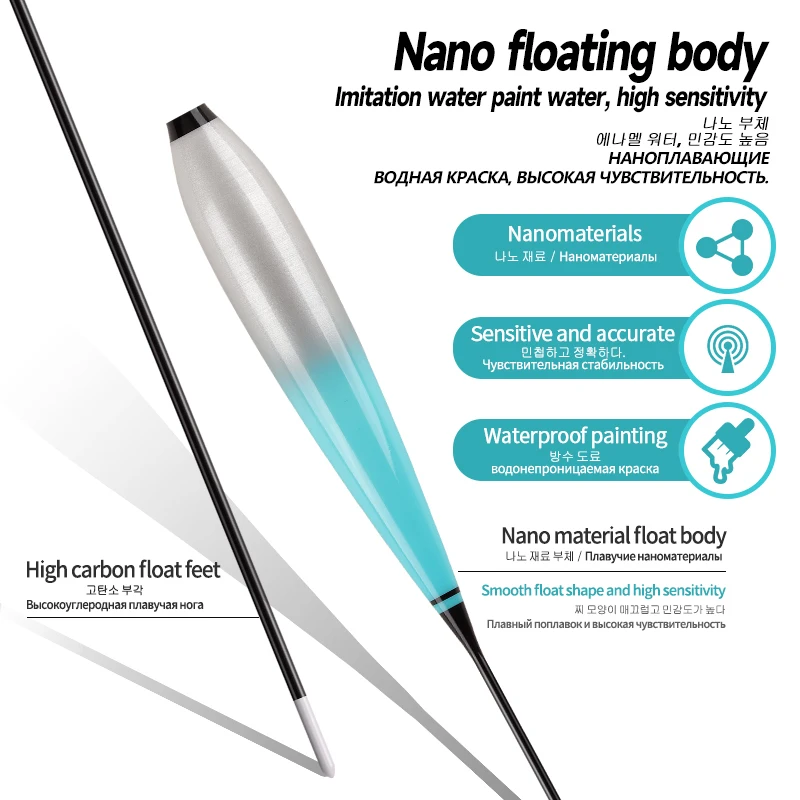 Nano flotador de pie + boya luminosa – Kit accesorios pesca - imagen 2