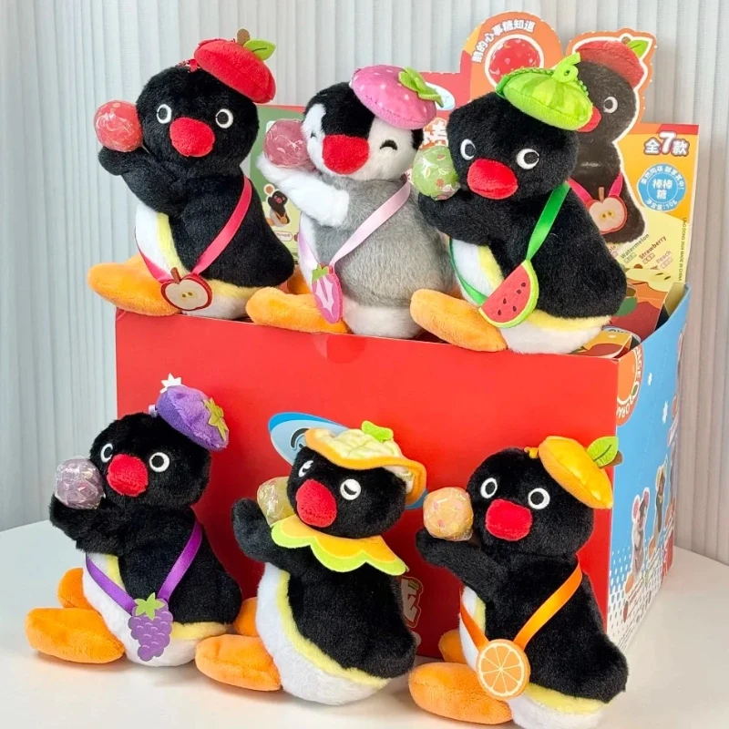 الذكية Pingu محبوب المخملية الفاكهة بارك سلسلة من صندوق أعمى لطيف أفخم الدمى محبوب مصاصة أكياس دمى معلقة الحلي الهدايا