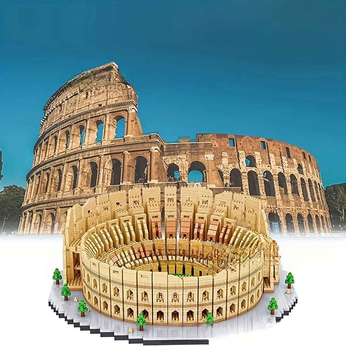 1550 Pcs World Famous Landmarks Ancient Rome Building Set - Discover The Wonders of The World Colosseum Building Blocks