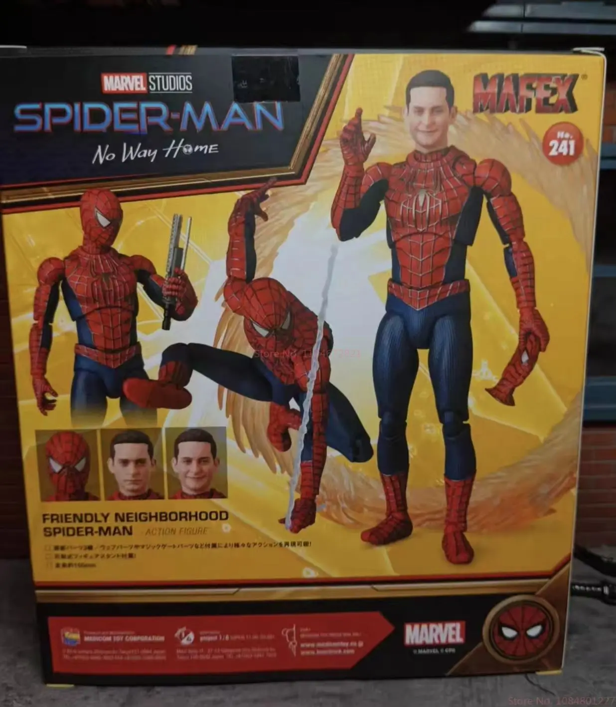 2025 لعبة Medicon Mafex 241 Tobey Maguire الرجل العنكبوت لا طريقة صديقة للمنزل مارفل عمل الشكل تحصيل هدية الهالوين