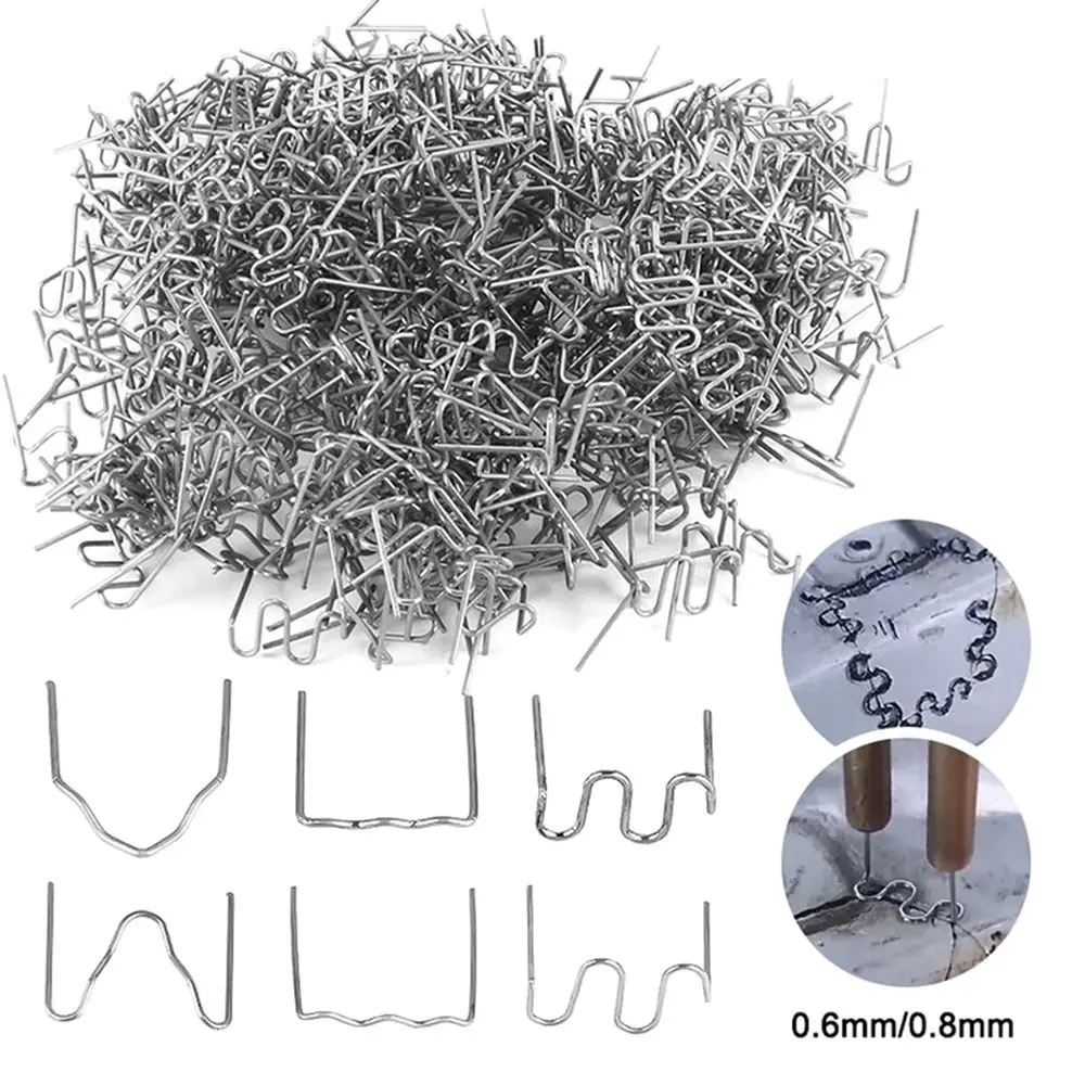 500pcs Consumable Set Welding Machine Welder Accessory Car Bumper Repair Plastic Repair Machine Weld Wire Hot Stapler Staples
