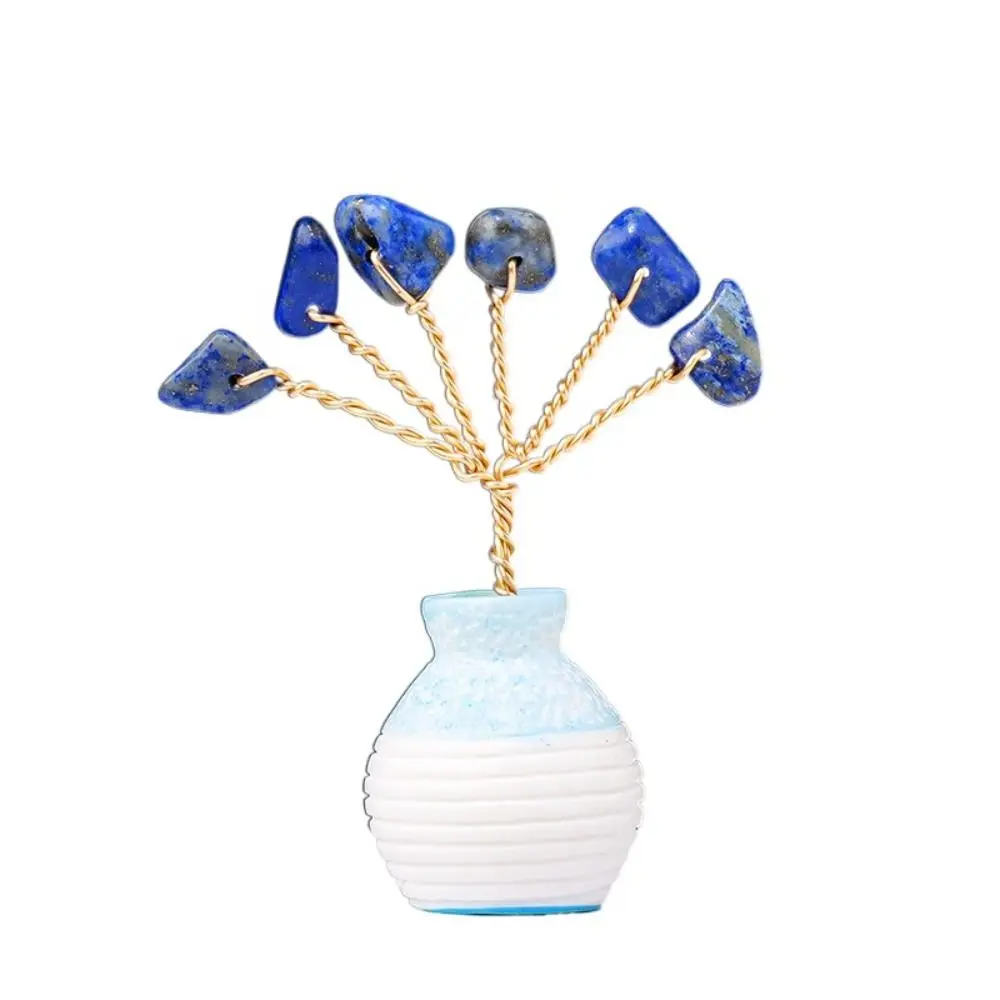 

White Crystal Vase Crystal Tree Model Natural Mini Tree Ornaments Multicolor Handicrafts Crystal Wishing Tree Ornaments Room