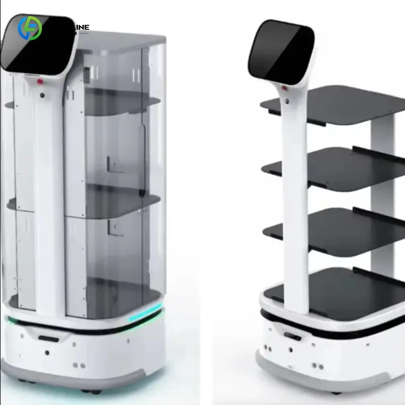 Intelligent Food Serving Robot For Restaurant Hotel 4 Compartments 0.6-1m/s Running Speed 5-8 Hours Endurance