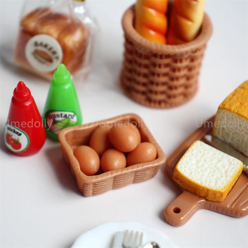 Set De 7 Mini Comidas Para Casa De Muñecas 1:12 | Resina Con Licuadora, Tostadora Y Más | Accesorios De Cocina
