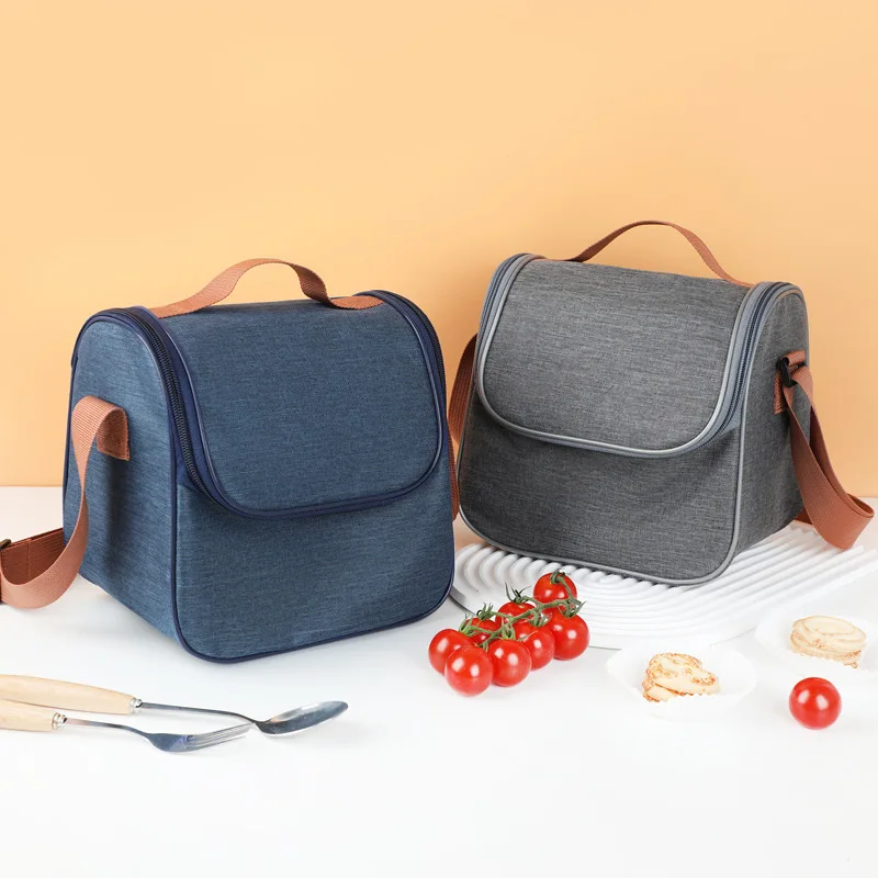 

Изолированная сумка для офисного работника — небольшая ручная сумка-бокс для бенто через плечо для обеда