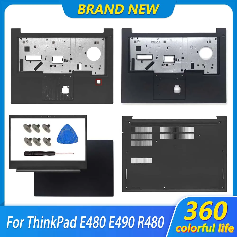 

New Case For ThinkPad E480 E490 R480 E485 Laptop LCD Screen Back Cover Front Bezel Palmrest Upper Top Lower Bottom Case Shell