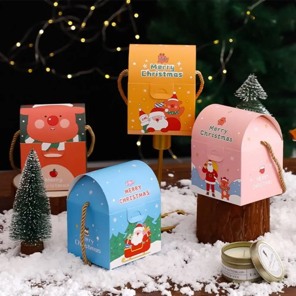 Shop Cute New Year Cookie Chocolate Nougat Packaging Boxes Xmas Gifts Bag Gift Basket Christmas Handbag