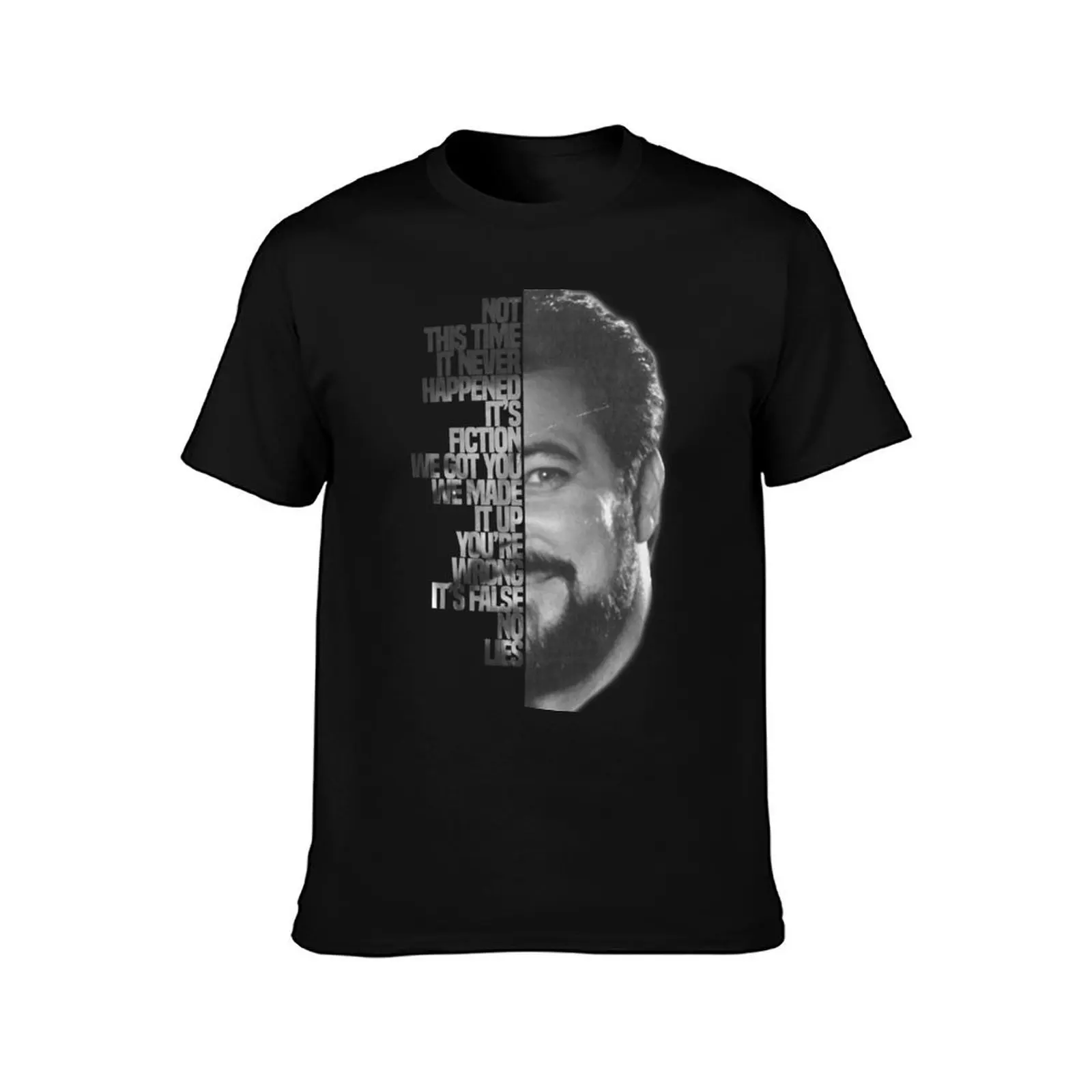 Jonathan Frakes Typography T-Shirt Breathable Mesh Panel T-Shirt