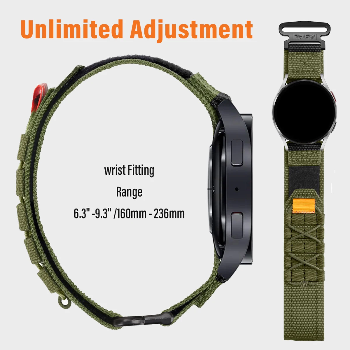 حزام ساعة نايلون 22 ملم 26 ملم لساعة Garmin Fenix 8/E/Epix Pro 47 ملم 51 ملم، Fenix 7/7X/6/6X Pro، Tactix 7/Tactix 8 Velcro QuickFit Band