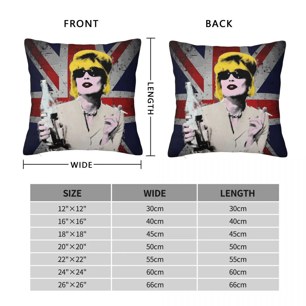 Absolutely Fabulous Patsy Stone Pillowcase Polyester Linen Velvet Pattern Zip Decor Sofa 18