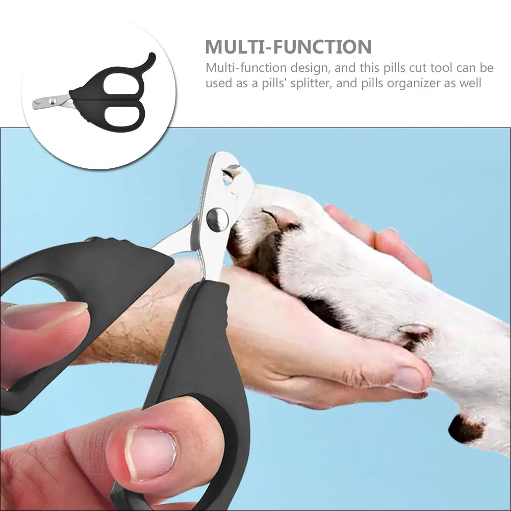 

Pill Scissor Shape Sharp Blade Splitter Ergonomic Handle Travel Medicine Case Tablets Tool Portable Metal Pill Box