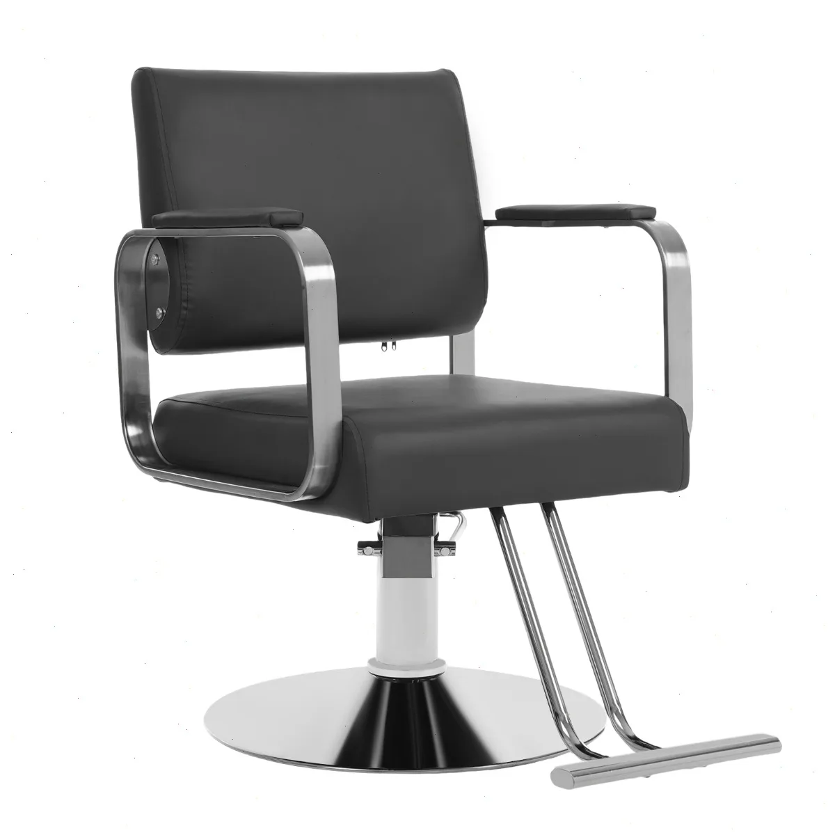 Stylist Chairs, Barber Chair, Hair Salon Chair, 360° Rotation, Gold Carbon Steel Base, Silver / Golden / White PU Seat Chooses, Durable, High Capacity, Soft Cushion, Ergonomic Design, For Hairdresser, Beauty Shop