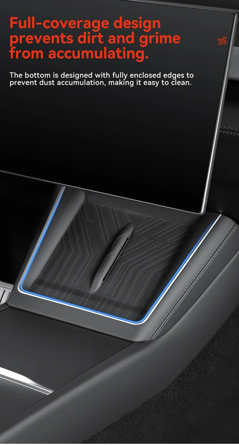YZ Für Tesla Model Y YL 3 Highland Juniper 2026 Kabelloses Ladegerät Silikon Anti-Rutsch-Pad Mittelkonsole Ladezubehör Auto-Accessoires – Detail 3