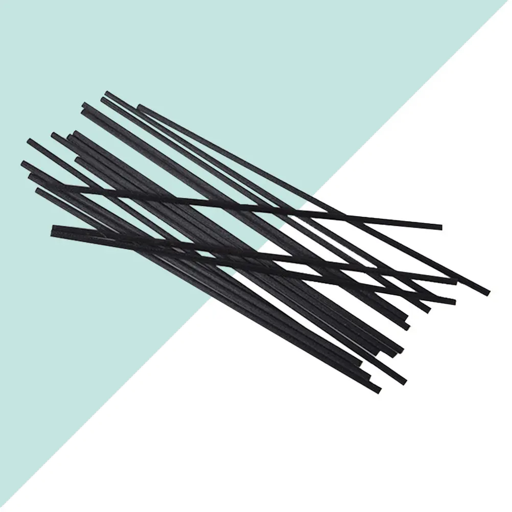 50Pcs Aroma Diffuser Sticks Rattan Reed Fiber Rod Black 3Mm Diameter 22Cm Long Aromatherapy Replacement for Room Air Freshener