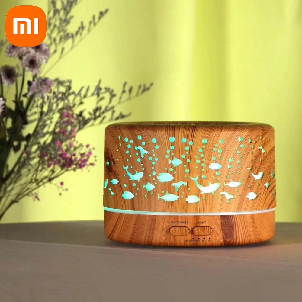 

Xiaomi 700ml Wood Grain Air Humidifier Home Aroma Diffuser 7 Color Essential Oils Ultrasonic Mini Diffuser Aromatherapy Electric