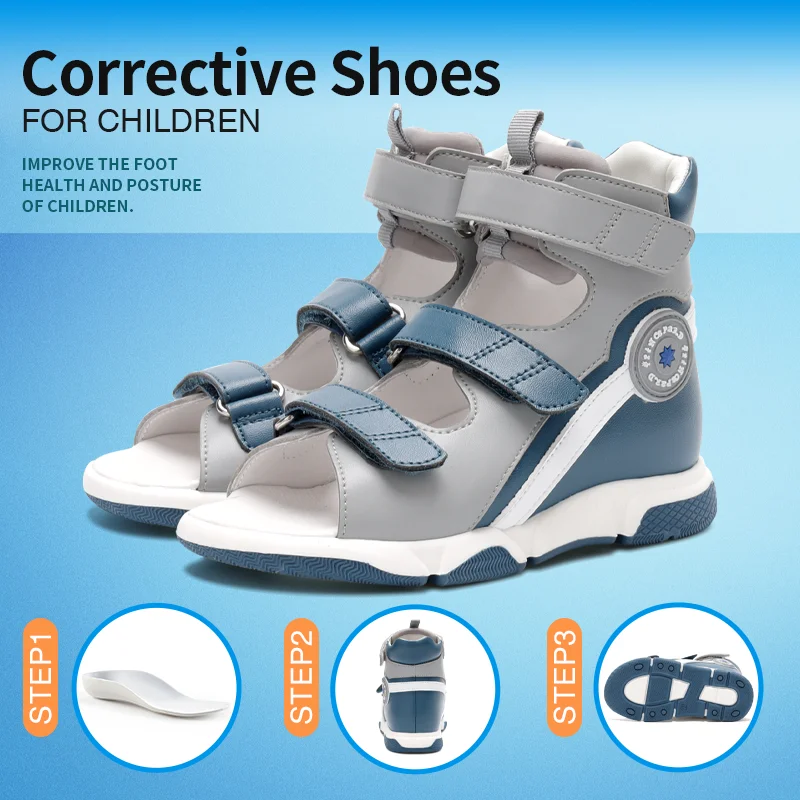 

Princepard New Arrivals Breathable Pediatric Corrective Shoes for Toddlers Orthopedic Boys Sandals Shoes With Flat Feet