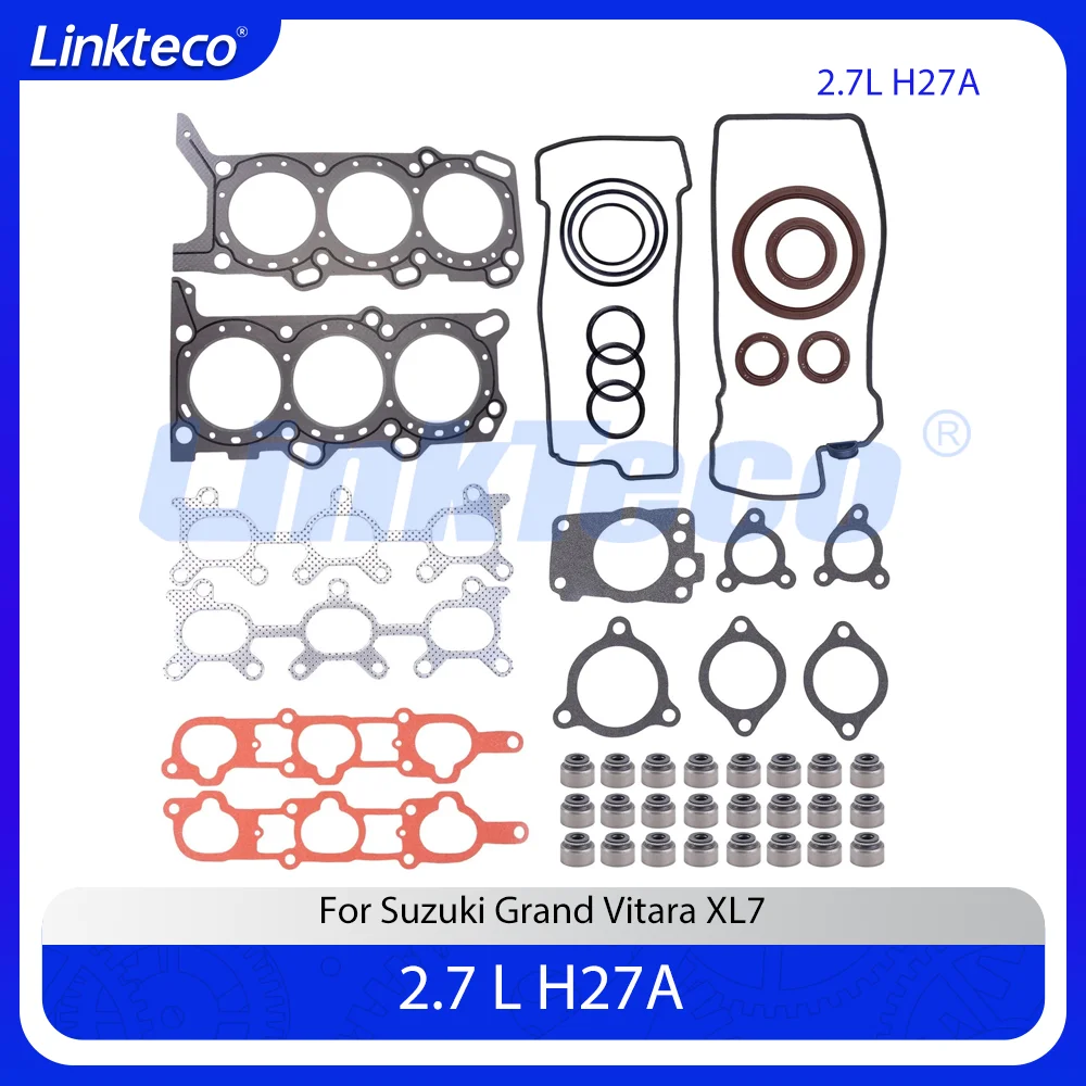 

Комплект прокладок полной головки двигателя, сальник, подходит для 2,7 л V6 GAS DOHC H27A для Suzuki XL-7 Grand Vitara 1998-2006 гг. 2.7L 11400-SZ135-SG