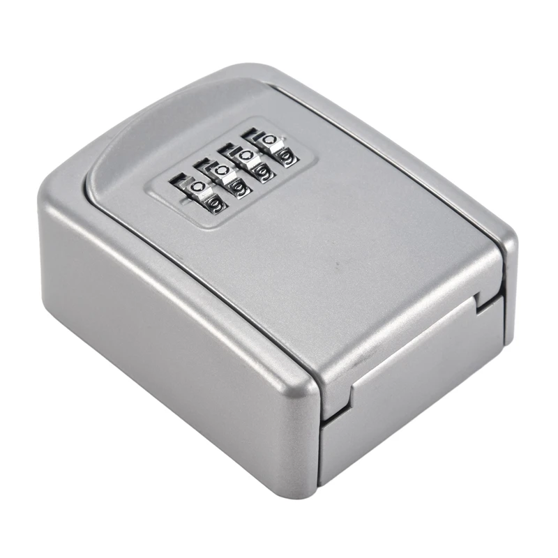 Key Lock Box Wall Mounted 4 Digit Combination Lock Box For House Key Weatherproof Security Key Storage Lock Box