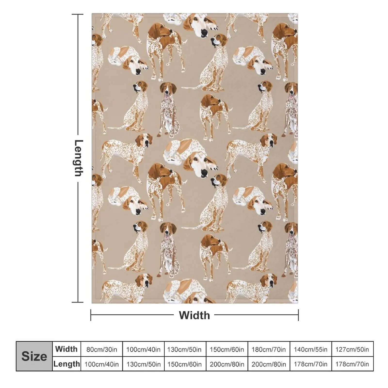 Redtick Coonhound Throw Blanket Sofas Large manga Decoratives Blankets