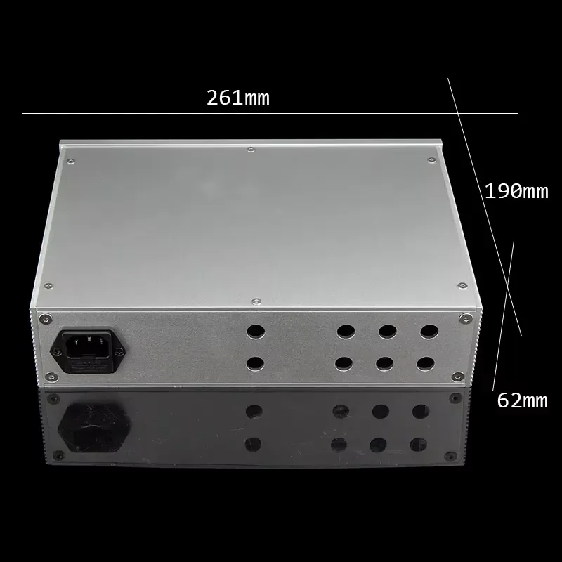 2026Hot Aluminum Chassis Shell for HIFI Audio Amplifier Pre-amplifier CNC Aluminum Case Enclosure for 2606A 261mm W x 62mm H x