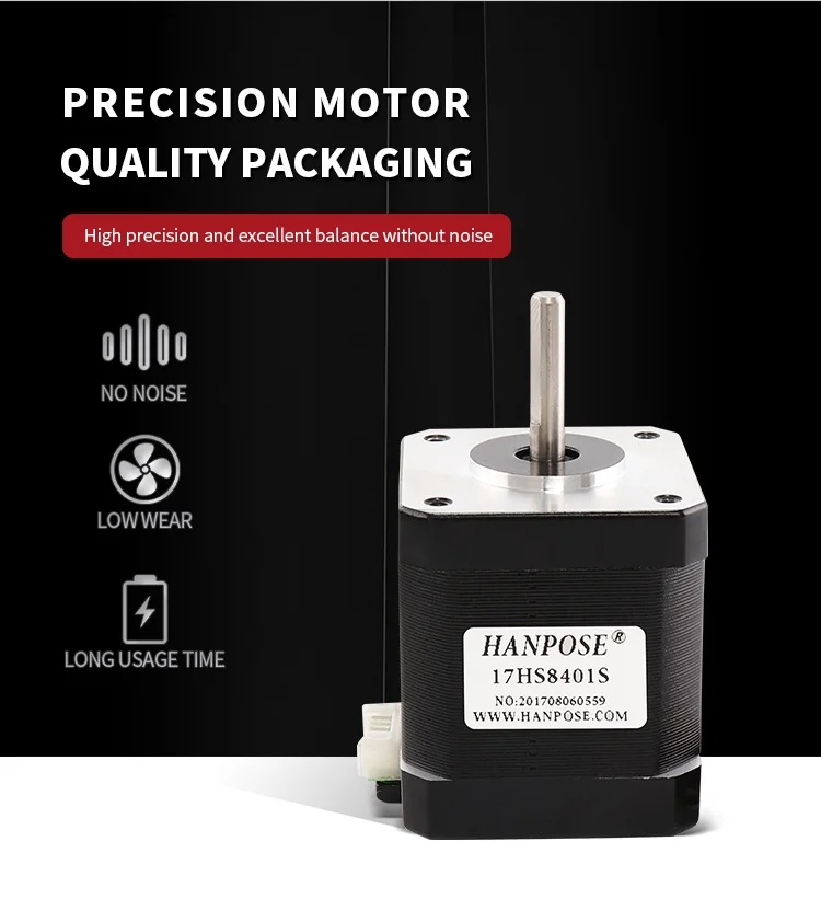 NEMA17 Schrittmotor 17HS8401S +TB6600 KIT 1,5A 40N.cm Nicht-gekapselter 4-Leiter-Motor für 3D-Drucker CNC-Maschine – Detail 4