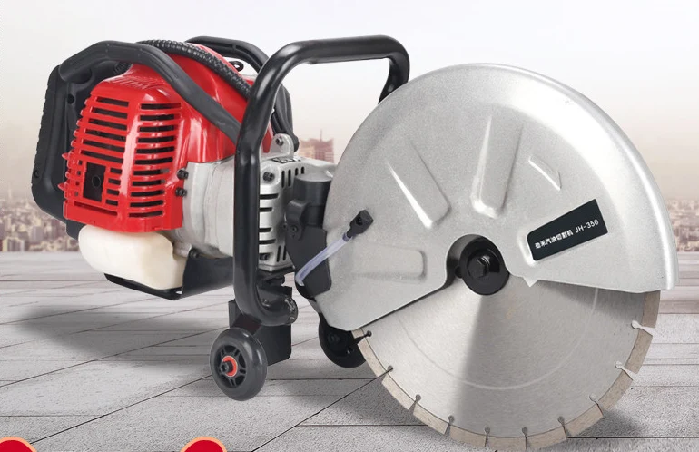 Gasoline Motor Wheel Slotter  Hydropower Installation Dust-Free Wall Cutting Artifact Cement Road Cutter Concrete Machine