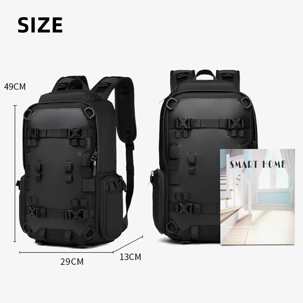 Cycling Helmet Backpack Men Multifunction Bicycle Knapsack Waterproof Large Capacity Travel Outdoor Sports Skateboard Rucksack