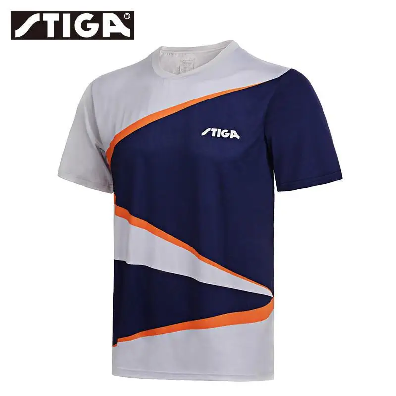 STIGA Table Tennis Jersey Competition Training Men's and Women's Short Sleeved Breathable Quick Drying