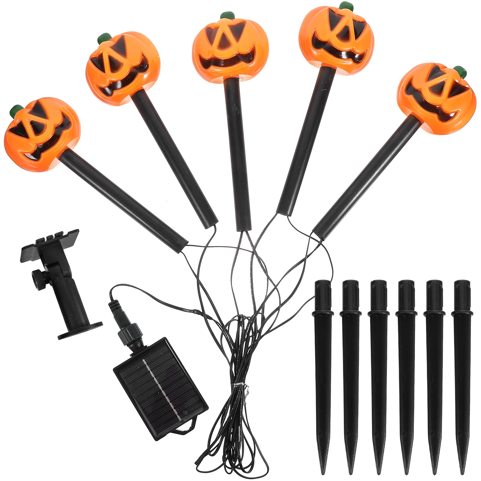 

1 set Solar Pumpkin Lights LED Halloween Decorative Ground Lamp Garden Yard Outdoor Spooky Scary Atmosphere Energy saving Long