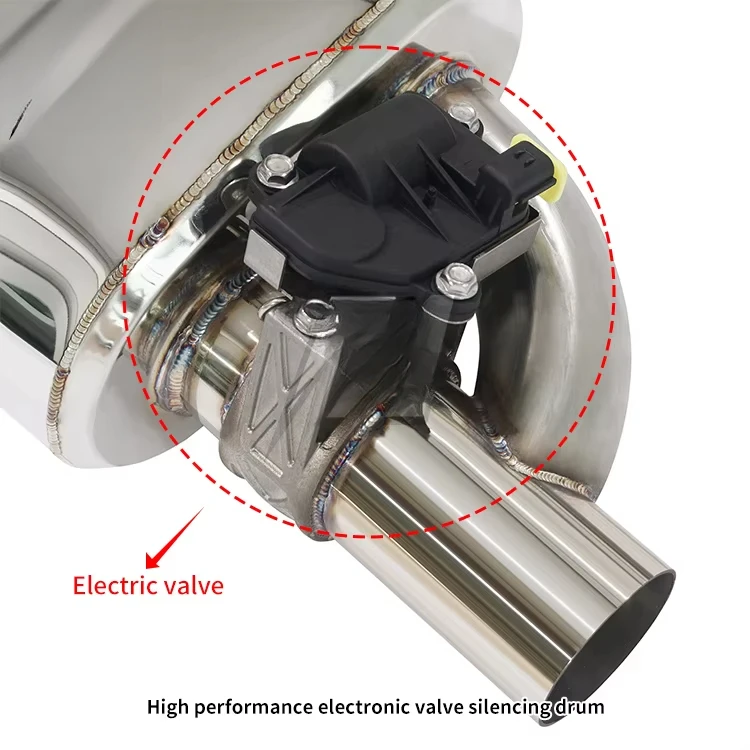 Silenziatore di scarico valvola elettronica universale da 3 pollici di alta qualità per tubo di scarico posteriore gatto Tamburo valvola ad alte prestazioni da 76 mm