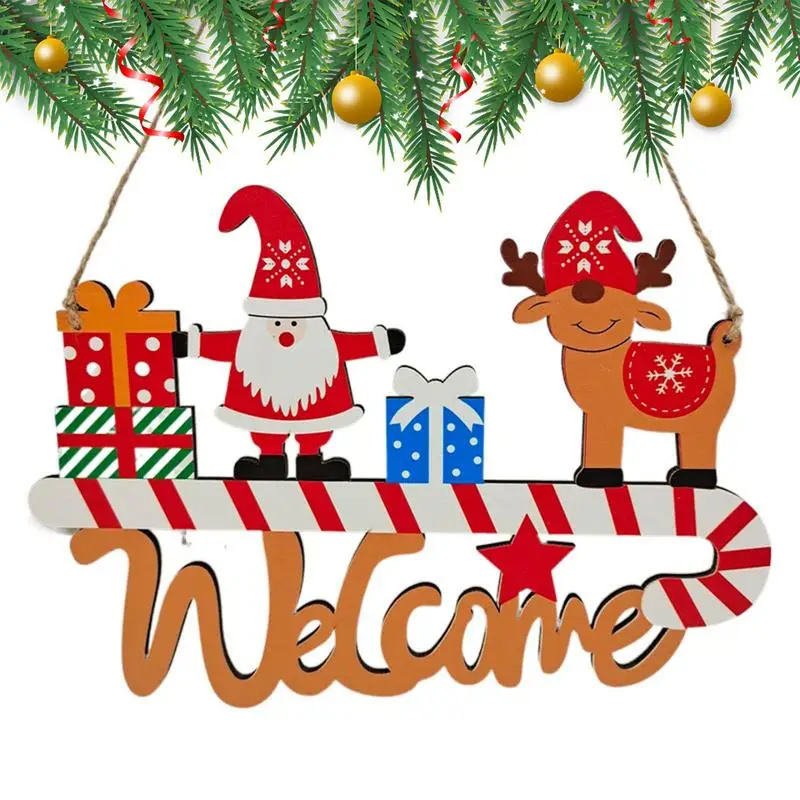 Capodanno 2023 1 pz ornamento di natale ciondoli appesi in legno pupazzi di neve albero di natale decorazioni natalizie per la casa Navidad