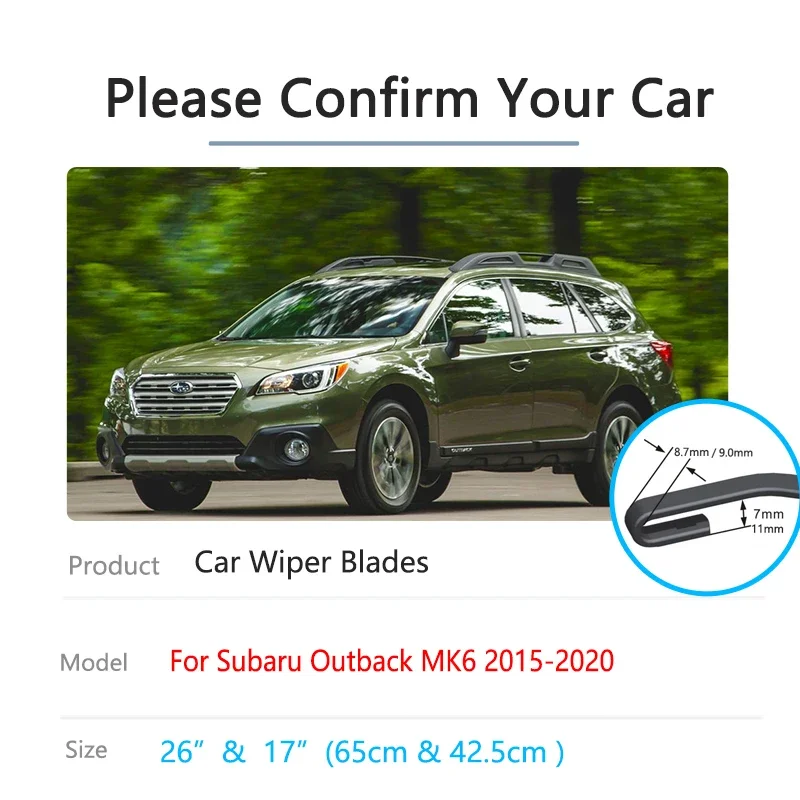 For Subaru Outback MK6 2015 2016 2017 2018 2019 2020 Winter Wipers Blades Cutter Car Accessories Cleaning Replacement Hatchback