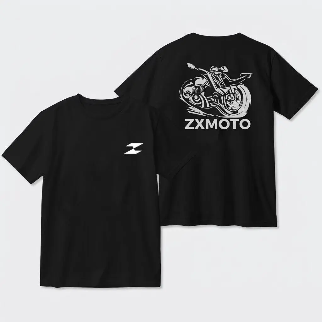 ZXMOTO Surrounding Motorcycles Enthusiasts Pure Cotton T-Shirt for Men's Clothing and Women's Summer Version 2026 New T Shirt